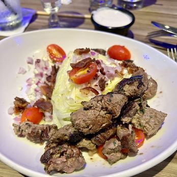 Zerbo's Market & Bistro - Wedge Salad (small) with add steak. Fabulous!! - Grocery Near Me - Commerce Township, Michigan Zerbo's Market & Bistro - Wedge Salad (small) with add steak. Fabulous!! - Grocery Near Me - Commerce Township, Michigan