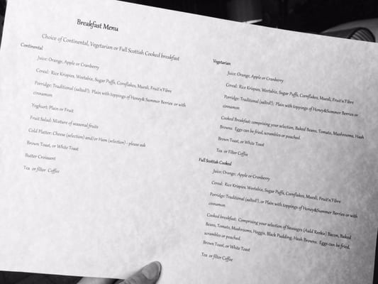 Menu photo 3 No. 11 Boutique Hotel Edinburgh, EDH