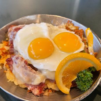 Flappy Jack's Pancake House - But it gives me thrills to wind you up Chicago Skillet (Corned Beef Hash, Swiss Cheese, and Sunny-Side Eggs over Hash Browns w/ sourdough - Pancakes Near Me - Orange, California Flappy Jack's Pancake House - But it gives me thrills to wind you up Chicago Skillet (Corned Beef Hash, Swiss Cheese, and Sunny-Side Eggs over Hash Browns w/ sourdough - Pancakes Near Me - Orange, California