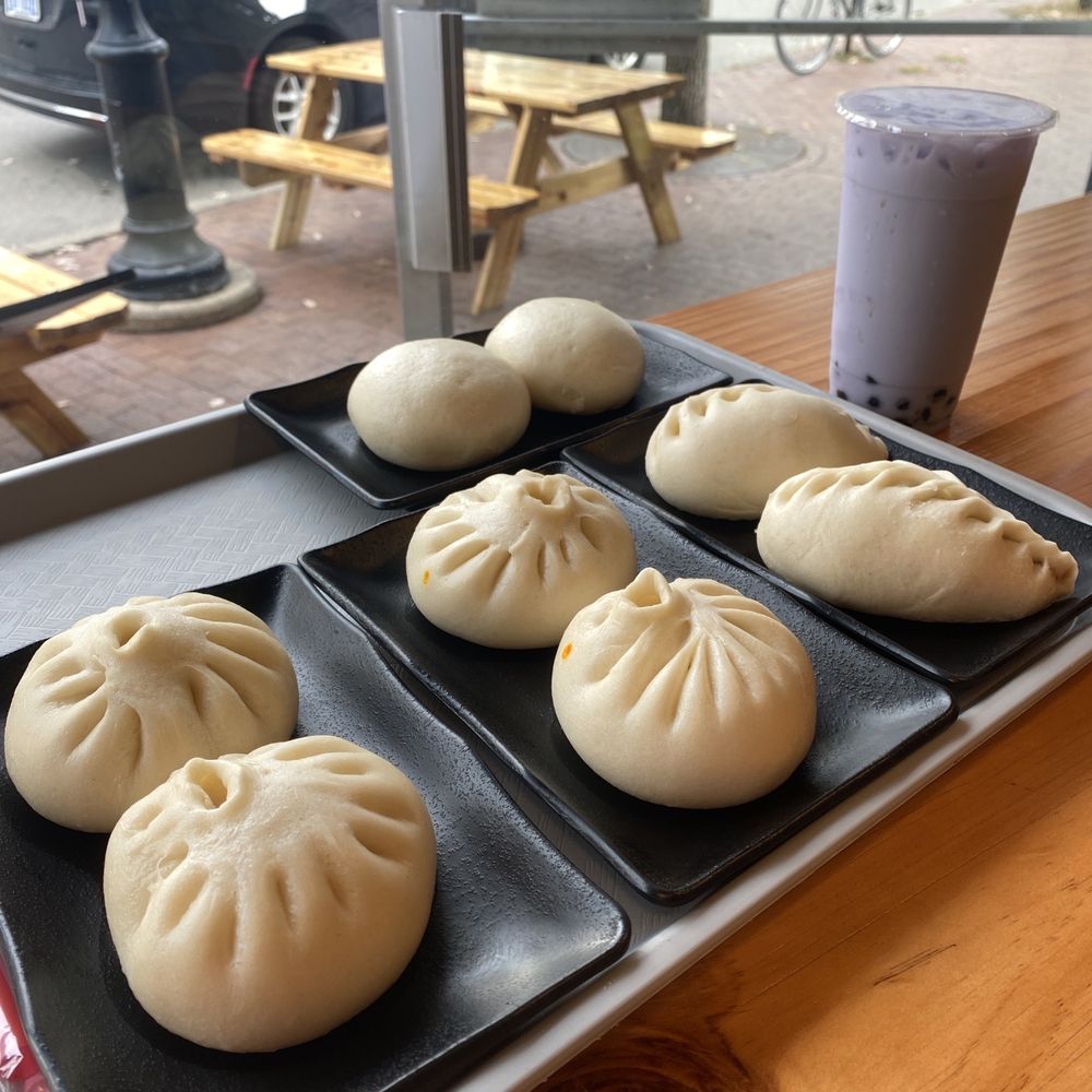 Bao Space - 2 Piece Premium Berkshire Pork Bun 2 Piece Chicken & Mushroom Buns 2 Piece Pickled Cabbage & Pork Buns 2 Piece Black Sesame Buns Bubble Tea - Asian Fusion Near Me - Ann Arbor, Michigan