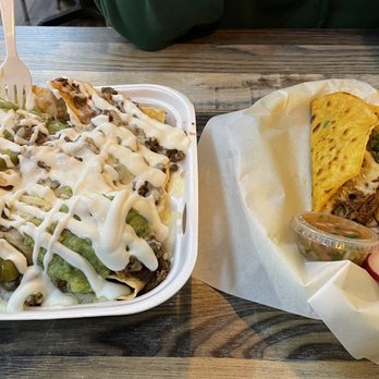 TPK’S Tacos - asada nachos (no pico), quesabirria tacos, large horchata. - Tacos Near Me - Visalia, California