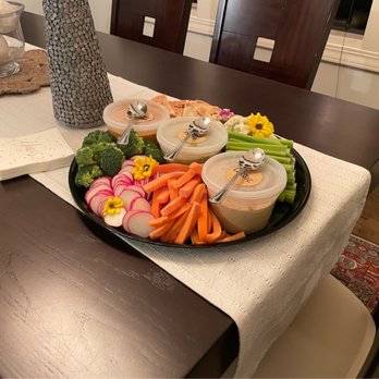 The Table - Trio of hummus and giant piles of veggies and pita! - Caterers Near Me - Overland Park, Kansas