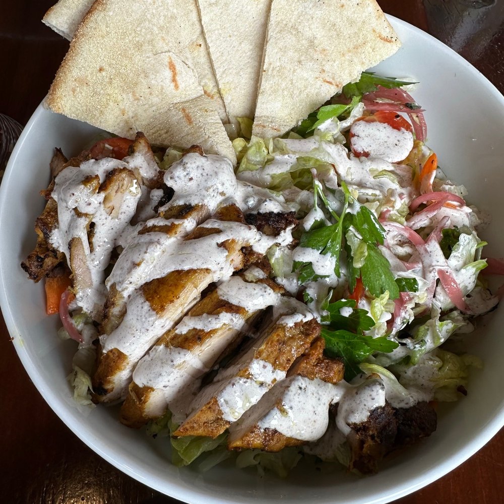 Semolina Kitchen & Bar - Chicken shawarma salad. - Pizza Near Me - Medford, Massachusetts