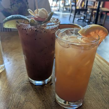 Flattop & Salamander - EXCELLENT Traditional Bloody Mary and a fresh-squeezer grapefruit juice - Breakfast & Brunch Near Me - Portland, Oregon