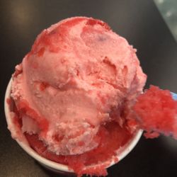 La Michoacana - 3x scoop flavors; strawberry, watermelon & cherry.