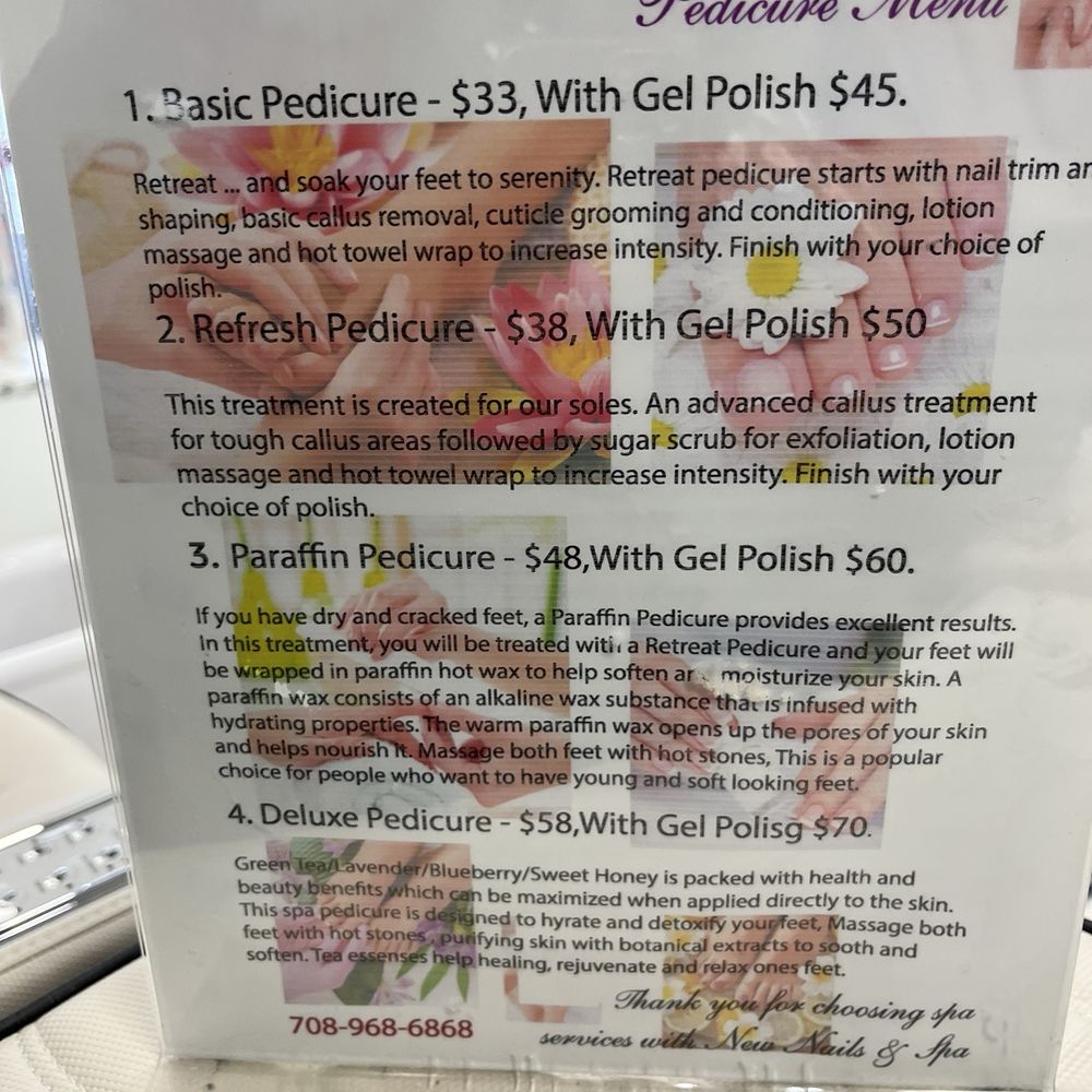New Nails - Pedi price list - Nail Salons Near Me - North Riverside, Illinois
