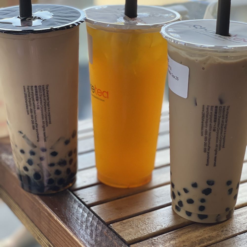 Sharetea - QQ happy family, Passion, Orange, and Grapefruit Tea, and Okinawa Pearl Milk Tea - Coffee & Tea Near Me - San Diego, California