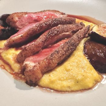 The Cellar Restaurant - Duck breast. Outstanding. Figs complemented it well. Wasn't a huge fan of the butternut polenta, would have preferred regular polenta. - French Near Me - Fullerton, California The Cellar Restaurant - Duck breast. Outstanding. Figs complemented it well. Wasn't a huge fan of the butternut polenta, would have preferred regular polenta. - French Near Me - Fullerton, California