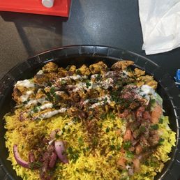 Spicy chicken rice bowl medium spice Spicy chicken rice bowl medium spice