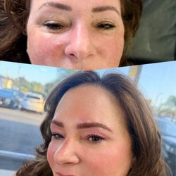 ARK Brows & Beauty - Semipermanent / correction / ombre powder brows! Before & after. Fixed old Tatoo