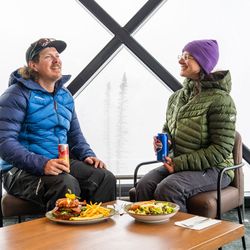 Mid-Gad Restaurant - Friends enjoy food at The Nest