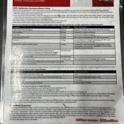 Office Depot - This is their return policy...