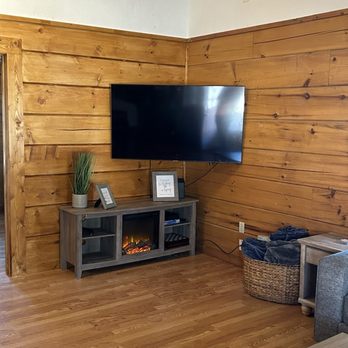 Sovereign Enterprises - The wall against the electric fireplace is the new wall. Look how perfectly it aligns with previous existing wall to the right! - General Contractors Near Me - Mt. Juliet, Tennessee