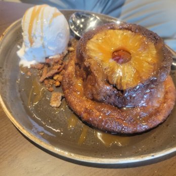 Guinness Open Gate Brewery - Pineapple Upside Bread Pudding w/ a scoop of ice cream - Breweries Near Me - Halethorpe, Maryland Guinness Open Gate Brewery - Pineapple Upside Bread Pudding w/ a scoop of ice cream - Breweries Near Me - Halethorpe, Maryland