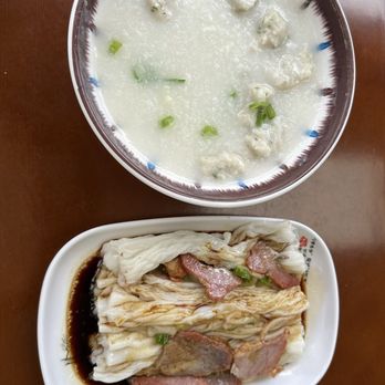 Oriental Congee - Fish Slippery Congee + BBQ Pork Rice Noodles - Chinese Near Me - Toronto, Ontario