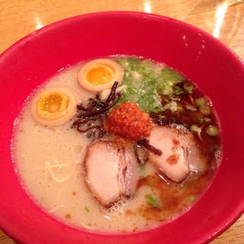 IPPUDO Westside - Akamaru Modern with added boiled egg - Ramen Near Me - New York, New York IPPUDO Westside - Akamaru Modern with added boiled egg - Ramen Near Me - New York, New York