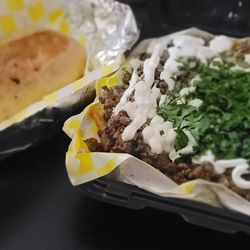 Tacos el Gera - Burrito supreme.                             Asada fries.