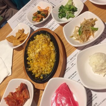 Gogi - Corn with cheese accompanied with Gigi's sides - Korean Near Me - Kenner, Louisiana