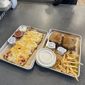 The Creamery - Four Classic 4 Cheese Pizza + Braised Short Rib Grilled Cheese Sandwich - Cheese Shops Near Me - Beaver, Utah The Creamery - Four Classic 4 Cheese Pizza + Braised Short Rib Grilled Cheese Sandwich - Cheese Shops Near Me - Beaver, Utah