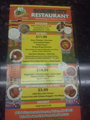 Menu photo 4 Garden City Restaurant Union, NJ