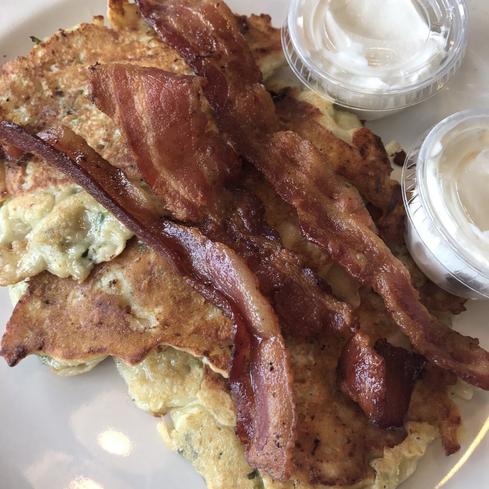 Alps Pancake House - Potato pancakes w/ bacon - Breakfast & Brunch Near Me - Chicago, Illinois Alps Pancake House - Potato pancakes w/ bacon - Breakfast & Brunch Near Me - Chicago, Illinois
