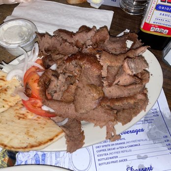 Athenian Room - Gyro platter do not order  the fry's are hidden under all the meat and the bread was so soggy. - Greek Near Me - Chicago, Illinois