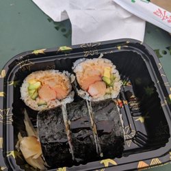 StreetSide Sushi - Streetside roll - fresh salmon, shrimp tempura, crab stick, avacado, cucumber, spicy mayo and eel sauce