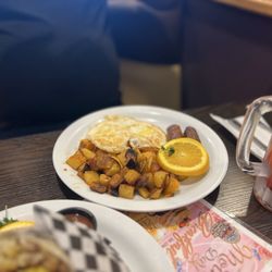 Sides come along with French Toast breakfast.