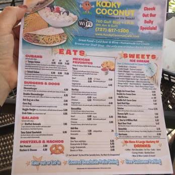 Kooky Coconut - I have been passing this up for 2 years! I had no idea that they had more than ice cream! - Sandwiches Near Me - Indian Rocks Beach, Florida Kooky Coconut - I have been passing this up for 2 years! I had no idea that they had more than ice cream! - Sandwiches Near Me - Indian Rocks Beach, Florida