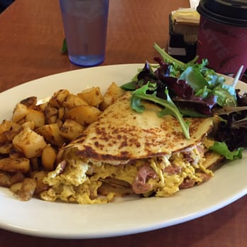 High Tide Cafe and Crepery - Sun Rise crepe with potatoes. $11.50, it all tasted good but a little too pricey in my opinion - Creperies Near Me - Pacifica, California High Tide Cafe and Crepery - Sun Rise crepe with potatoes. $11.50, it all tasted good but a little too pricey in my opinion - Creperies Near Me - Pacifica, California