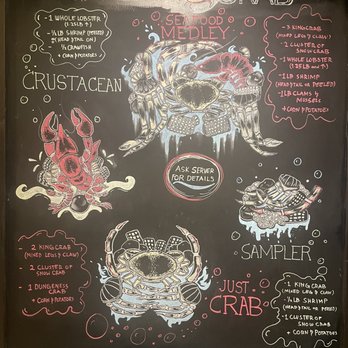 The Crabby Crab - Really cool chalkboard art - Seafood Near Me - Sherman Oaks, California The Crabby Crab - Really cool chalkboard art - Seafood Near Me - Sherman Oaks, California