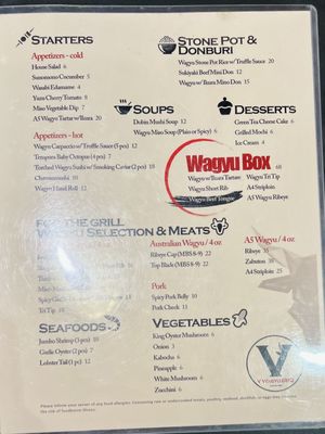 Menu photo 4 V Wagyu BBQ Lake Forest, CA Menu photo 4 V Wagyu BBQ Lake Forest, CA