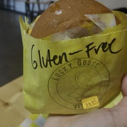 Lucky Burger with Gluten Free bread