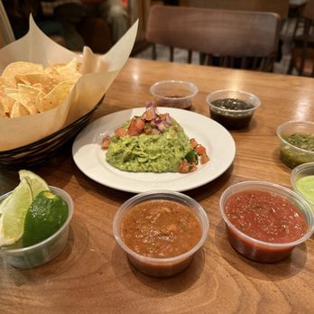 Los Agaves - An order of guac and almost all the complementary salsa - Tacos Near Me - Santa Barbara, California