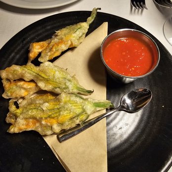 Crossroads Kitchen - Stuffed Squash Blossoms - Vegan Near Me - Las Vegas, Nevada Crossroads Kitchen - Stuffed Squash Blossoms - Vegan Near Me - Las Vegas, Nevada
