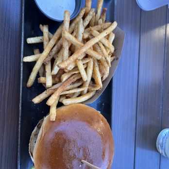 Riley’s on Sutter - Riley Burger with fries - Salad Near Me - Folsom, California Riley’s on Sutter - Riley Burger with fries - Salad Near Me - Folsom, California