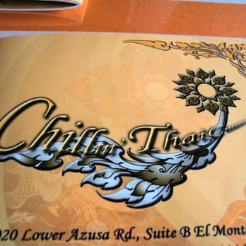 Chillin' Thai Cuisine - Menu - Thai Near Me - El Monte, California