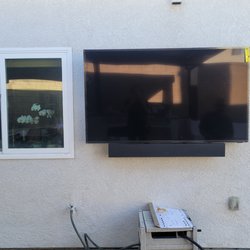 1 Stop Av - Outdoor Samsung patio tv + soundbar to stucco