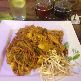 NaraDeva Thai Restaurant - Pad Thai with chicken and I always ask for the spice rack since the red sauce is amazing- If you like spicy! - Thai Near Me - Orlando, Florida NaraDeva Thai Restaurant - Pad Thai with chicken and I always ask for the spice rack since the red sauce is amazing- If you like spicy! - Thai Near Me - Orlando, Florida
