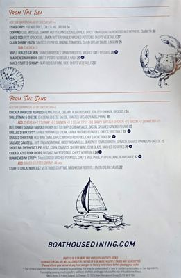 Menu photo 1 The Boathouse South Hadley, MA Menu photo 1 The Boathouse South Hadley, MA