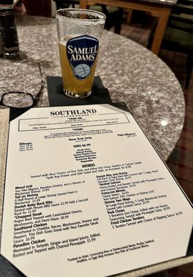 Menu photo 1 Southland Steakhouse Zebulon, NC