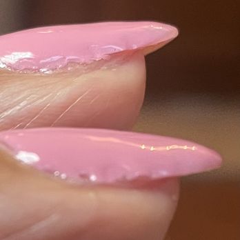 Sava Nails Bar - These were done at SAVA the beauty bar in Louisiana, horrible job suppose to be gel builder overlay with nail tips. Poor, unprofessional job - Waxing Near Me - Denham Springs, Louisiana