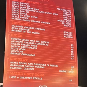 Kafi BBQ - Menu - Barbeque Near Me - Irving, Texas