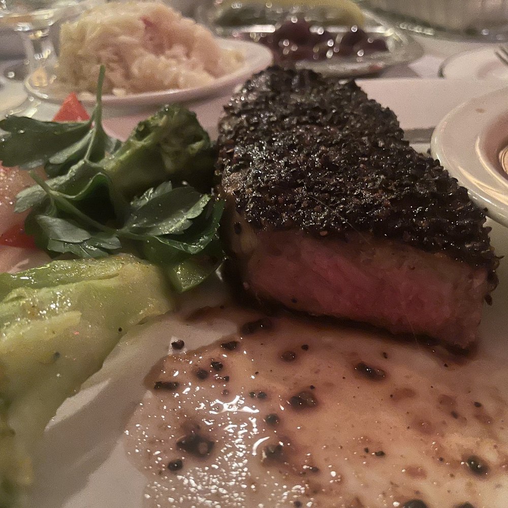 Zorro's Steakhouse - Peppercorn steak, steamed vegetables and rice pilaf - Seafood Near Me - Mississauga, Ontario Zorro's Steakhouse - Peppercorn steak, steamed vegetables and rice pilaf - Seafood Near Me - Mississauga, Ontario