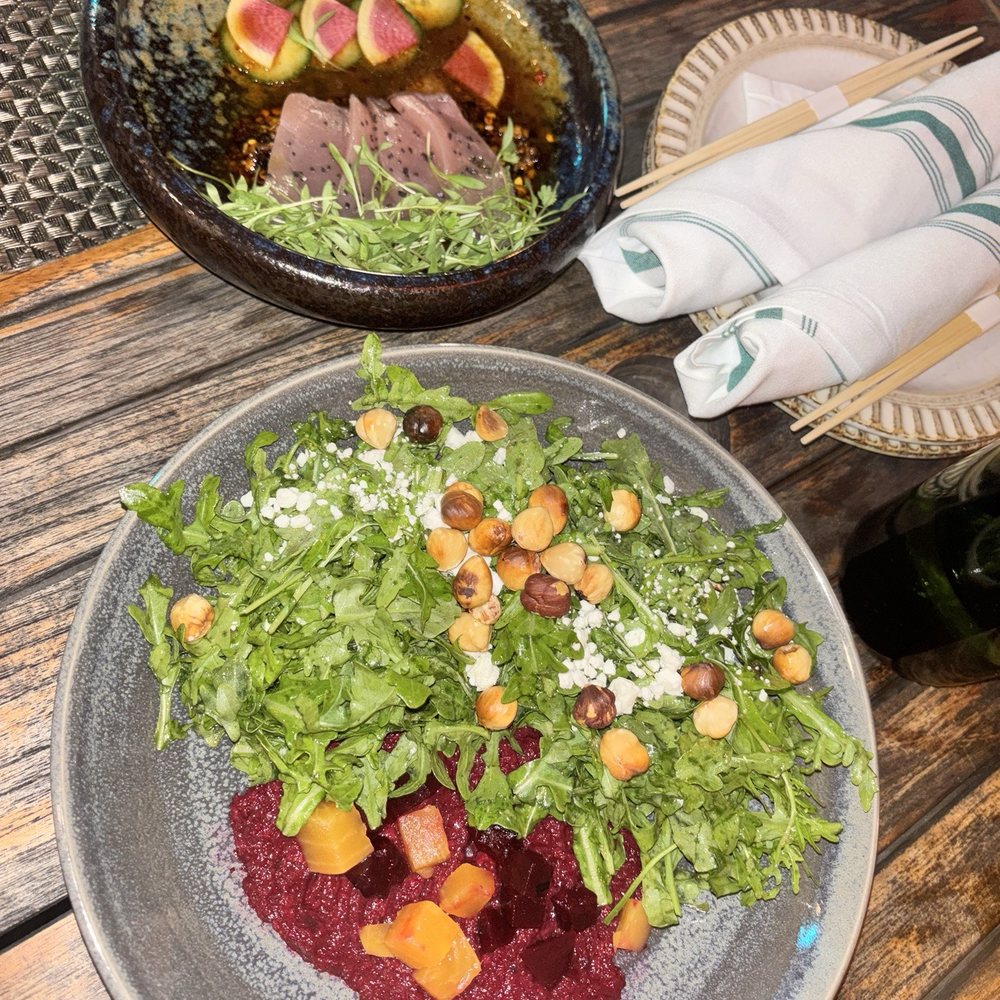 BeachLife Grotto - Tuna crudo and beet and arugula salad - Seafood Near Me - Redondo Beach, California BeachLife Grotto - Tuna crudo and beet and arugula salad - Seafood Near Me - Redondo Beach, California