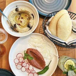Baba Ghannouj, Pita Bread, kibbeh niya