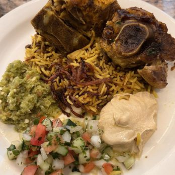 Jerusalem Restaurant & Catering - Buffet plate with lamb - Middle Eastern Near Me - Falls Church, Virginia