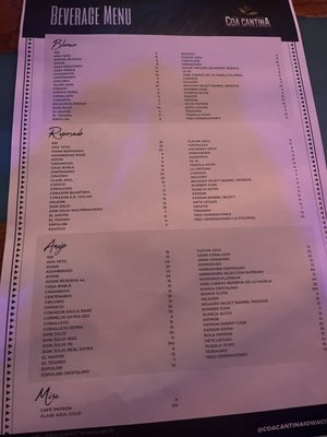 Menu photo 1 Coa Cantina Iowa City, IA