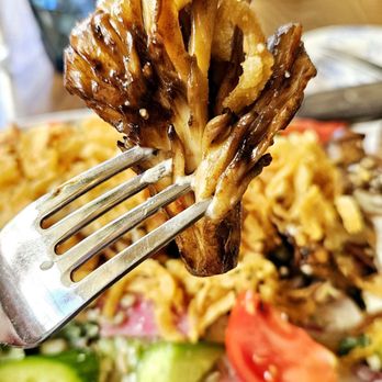 Blossom and Root Kitchen - Get this super yummy maitake mushroom salad! - Vegan Near Me - Danville, California Blossom and Root Kitchen - Get this super yummy maitake mushroom salad! - Vegan Near Me - Danville, California
