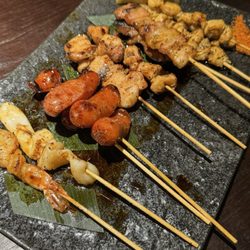 Ginza - Assorted skewers.